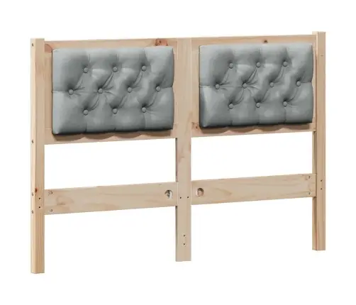 Galvgalis Cits Brūna Un Gaiši Pelēka 135 Cm Priedes Masīvkoks Vidaxl