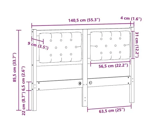 Peats Muu Pruun Ja Must 135 Cm Männipuit