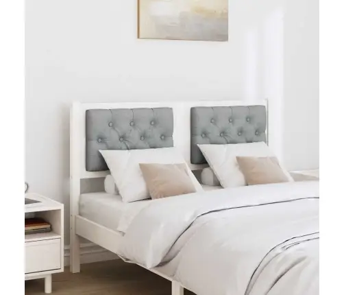 Galvgalis Cits Balts Un Gaiši Pelēks 135 Cm Priedes Masīvkoks Vidaxl