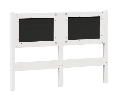 Galvgalis Cits Balts Un Gaiši Pelēks 135 Cm Priedes Masīvkoks Vidaxl