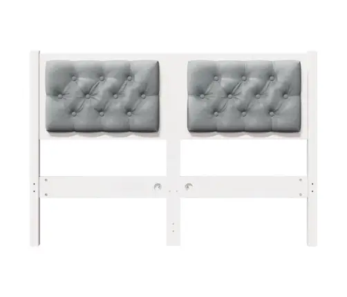 Galvgalis Cits Balts Un Gaiši Pelēks 135 Cm Priedes Masīvkoks Vidaxl