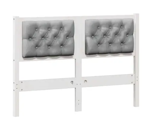 Galvgalis Cits Balts Un Gaiši Pelēks 135 Cm Priedes Masīvkoks Vidaxl