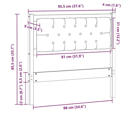 Galvgalis Cits Brūna Un Melna 90 Cm Priedes Masīvkoks Vidaxl
