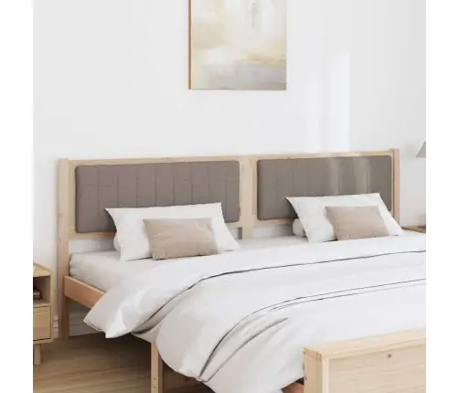 Polsterdatud Voodiots Peaga Pruun 200 Cm Tahke Mänd