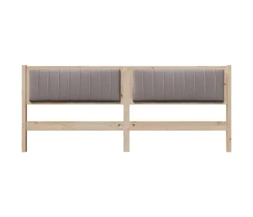 Polsterdatud Voodiots Peaga Pruun 200 Cm Tahke Mänd