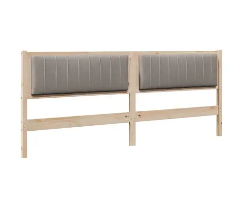 Polsterdatud Voodiots Peaga Pruun 200 Cm Tahke Mänd