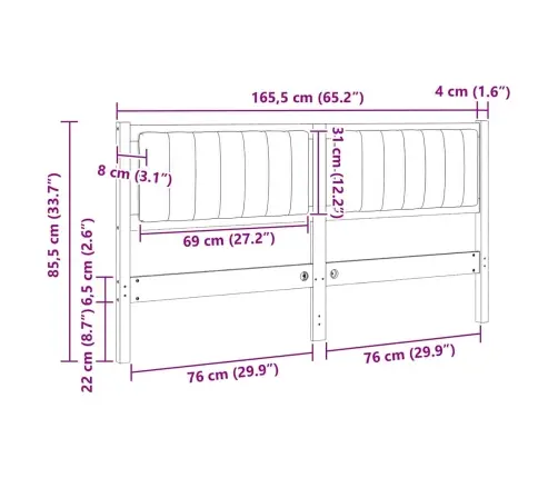 Mīkstināts Gultas Galvgalis Ar Galvas Klāju Brūna 160 Cm Vidaxl