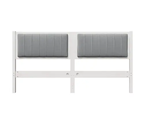 Mīkstināts Gultas Galvgalis Ar Galvas Klāju Balts 150 Cm Vidaxl