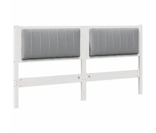 Mīkstināts Gultas Galvgalis Ar Galvas Klāju Balts 150 Cm Vidaxl