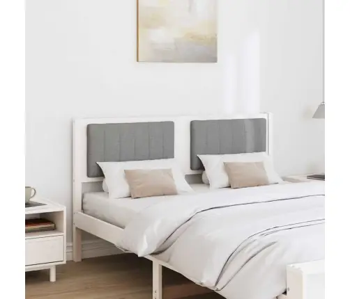 Mīkstināts Gultas Galvgalis Ar Galvas Klāju Balts 140 Cm Vidaxl