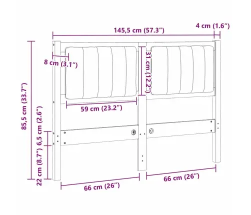 Mīkstināts Gultas Galvgalis Ar Galvas Klāju Brūna 120 Cm Vidaxl