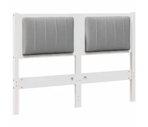 Mīkstināts Gultas Galvgalis Ar Galvas Klāju Balts 120 Cm Vidaxl