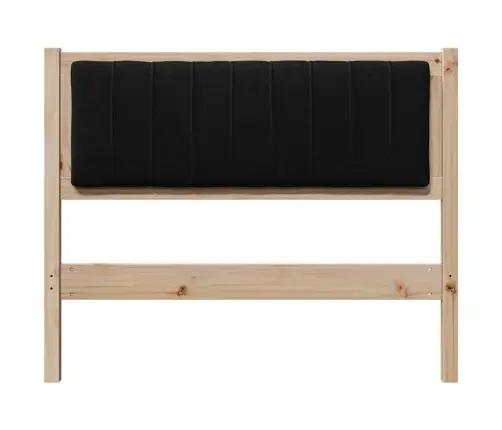 Polsterdatud Voodiots Peaga Pruun 100 Cm Tahke Mänd