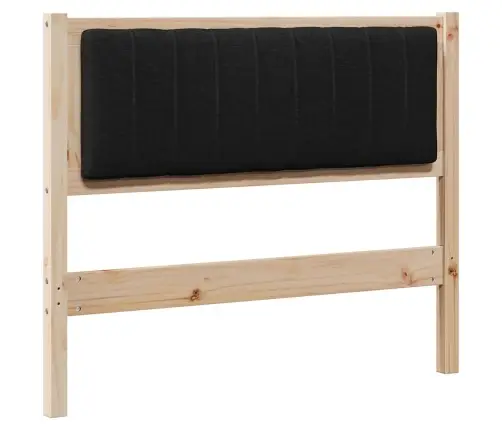 Polsterdatud Voodiots Peaga Pruun 100 Cm Tahke Mänd