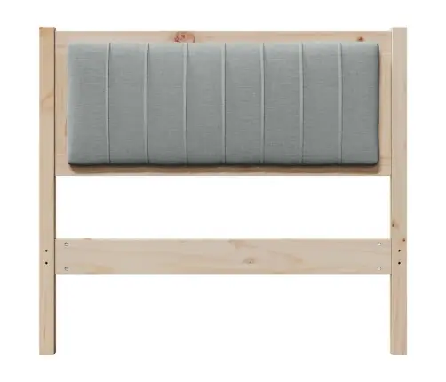 Polsterdatud Voodiots Peaga Pruun 90 Cm Tahke Mänd