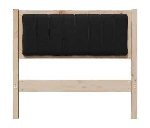 Mīkstināts Gultas Galvgalis Brūna 90 Cm Ciets Priedes Koks Vidaxl