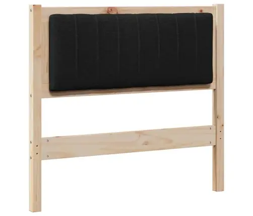 Mīkstināts Gultas Galvgalis Brūna 90 Cm Ciets Priedes Koks Vidaxl