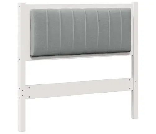 Mīkstināts Gultas Galvgalis Balts 90 Cm Ciets Priedes Koks Vidaxl