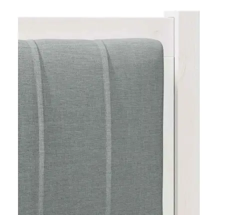 Polsterdatud Voodiots Peaga Valge 80 Cm Tahke Mänd