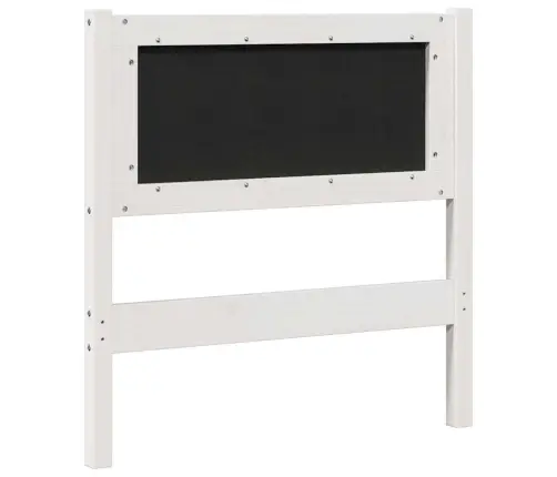 Polsterdatud Voodiots Peaga Valge 80 Cm Tahke Mänd