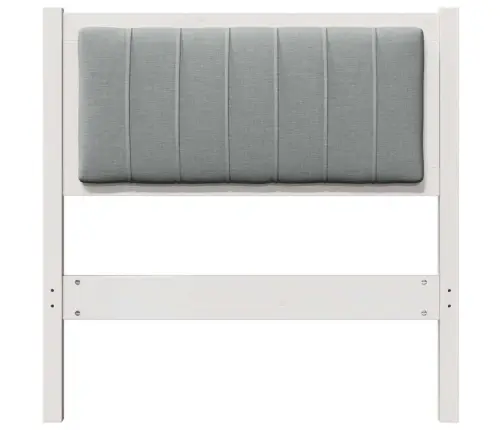 Polsterdatud Voodiots Peaga Valge 80 Cm Tahke Mänd