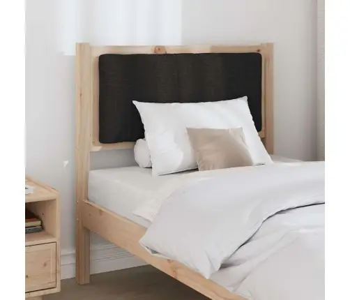 Polsterdatud Voodiots Peaga Pruun 75 Cm Tahke Mänd