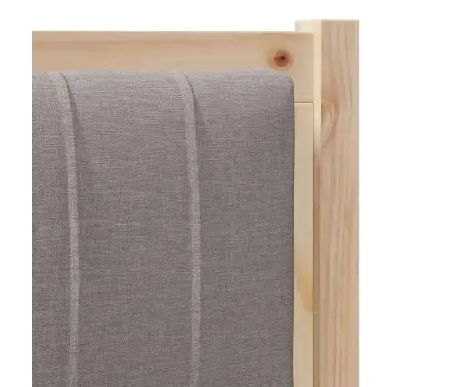 Polsterdatud Voodiots Peaga Pruun 75 Cm Tahke Mänd