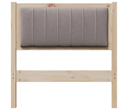 Polsterdatud Voodiots Peaga Pruun 75 Cm Tahke Mänd