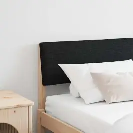 Mīkstināts Gultas Galvgalis Melna 200 Cm Ciets Priedes Koks Vidaxl