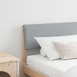 Polsterdatud Voodiots Helehall 180 Cm Tahke Mänd