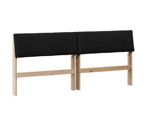 Apmušta Lovos Galvūgalis Juoda 180 Cm Kietos Pušies Mediena