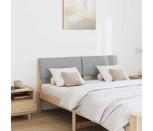 Polsterdatud Voodiots Helehall 150 Cm Tahke Mänd