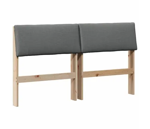 Polsterdatud Voodiots Tumehall 150 Cm Tahke Mänd