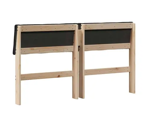 Apmušta Lovos Galvūgalis Juoda 150 Cm Kietos Pušies Mediena