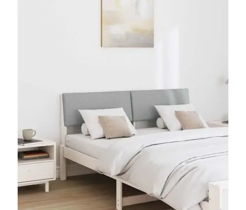 Polsterdatud Voodiots Helehall 150 Cm Tahke Mänd