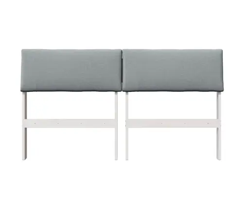 Polsterdatud Voodiots Helehall 150 Cm Tahke Mänd