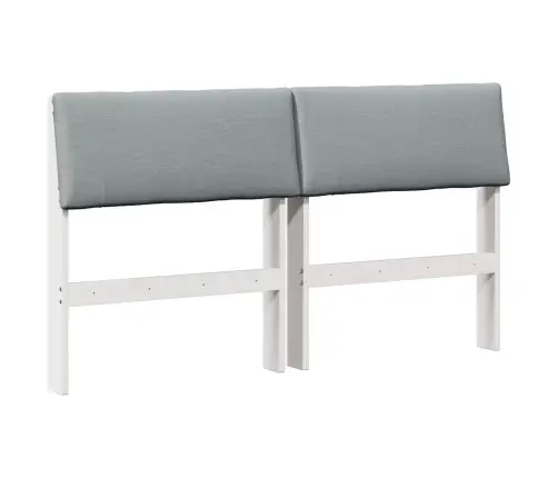 Polsterdatud Voodiots Helehall 150 Cm Tahke Mänd