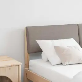 Mīkstināts Gultas Galvgalis Pelēkbrūna 135 Cm Vidaxl