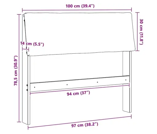 Apmušta Lovos Galvūgalis Šviesiai Pilka 100 Cm