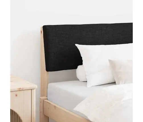Mīkstināts Gultas Galvgalis Melna 100 Cm Ciets Priedes Koks Vidaxl