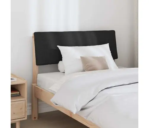 Mīkstināts Gultas Galvgalis Melna 100 Cm Ciets Priedes Koks Vidaxl