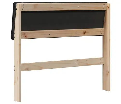 Mīkstināts Gultas Galvgalis Melna 100 Cm Ciets Priedes Koks Vidaxl