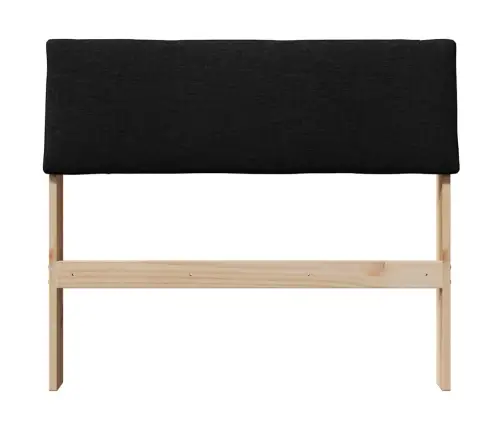 Mīkstināts Gultas Galvgalis Melna 100 Cm Ciets Priedes Koks Vidaxl