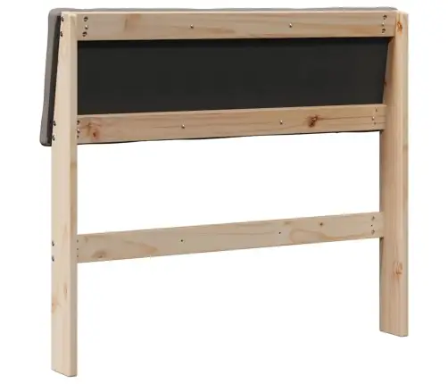 Polsterdatud Voodiots Pruunikashall 100 Cm Tahke Mänd