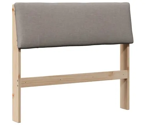 Polsterdatud Voodiots Pruunikashall 100 Cm Tahke Mänd