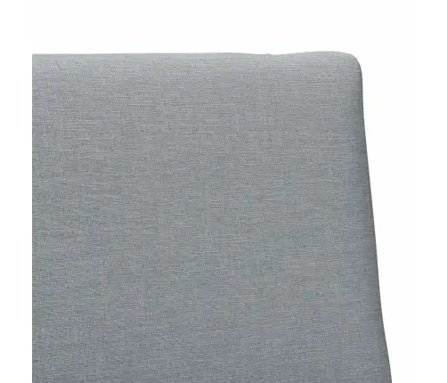 Polsterdatud Voodiots Helehall 100 Cm Tahke Mänd