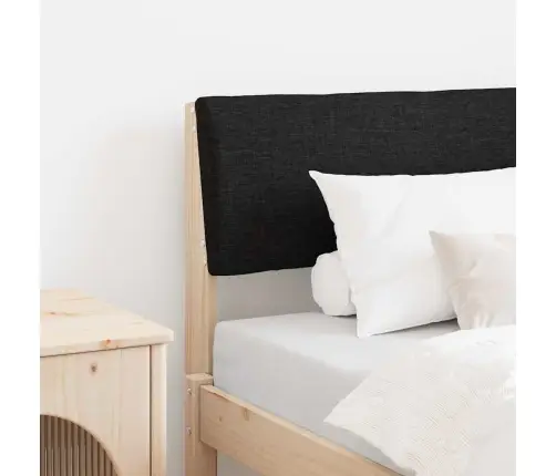 Polsterdatud Voodiots Must 80 Cm Tahke Mänd