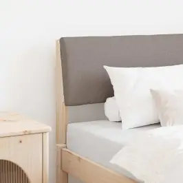 Apmušta Lovos Galvūgalis Taupe 80 Cm Kietos Pušies Mediena Apmušta Lovos Galvūgalis Taupe 80 Cm Kietos Pušies Mediena