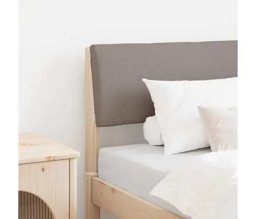 Apmušta Lovos Galvūgalis Taupe 80 Cm Kietos Pušies Mediena