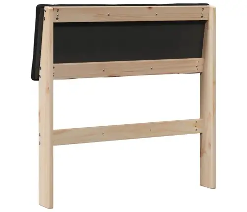 Mīkstināts Gultas Galvgalis Melna 75 Cm Ciets Priedes Koks Vidaxl